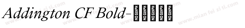 Addington CF Bold字体转换